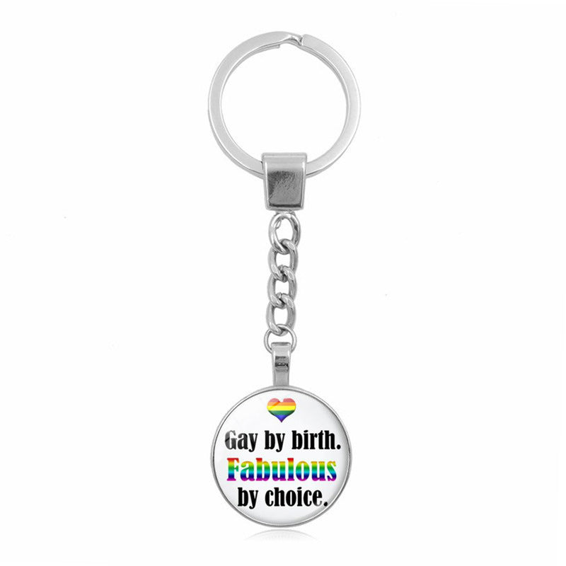 Wholesale Rainbow GayPride Zinc Alloy Keychain